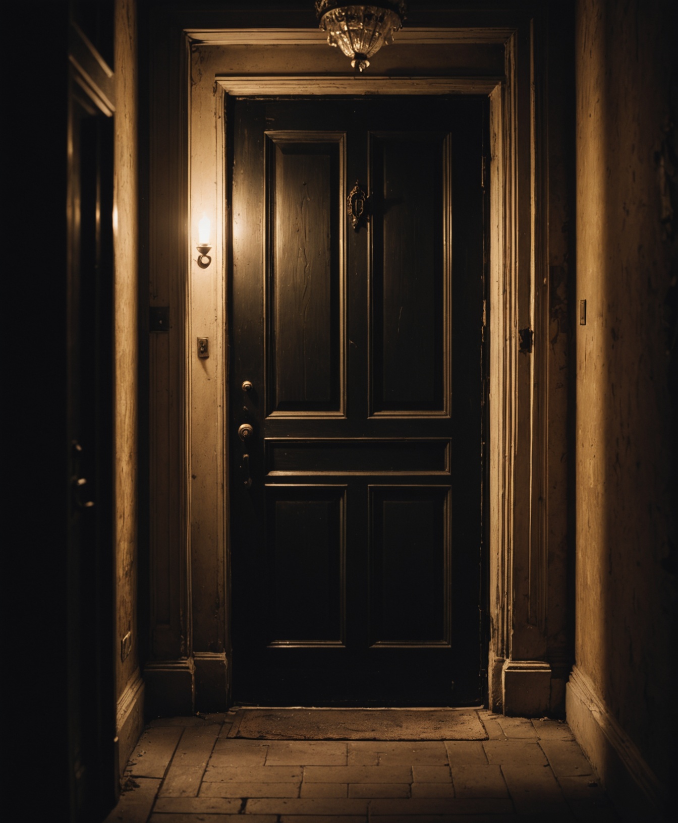 La Mansión Micropsia — habitación con puerta entreabierta